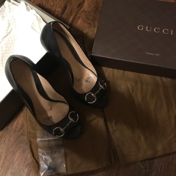 Gucci horsebit peep toe pumps - Picture 2 of 4